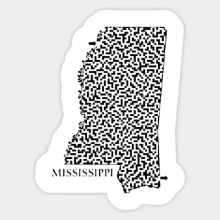 State of Mississippi Maze Sticker